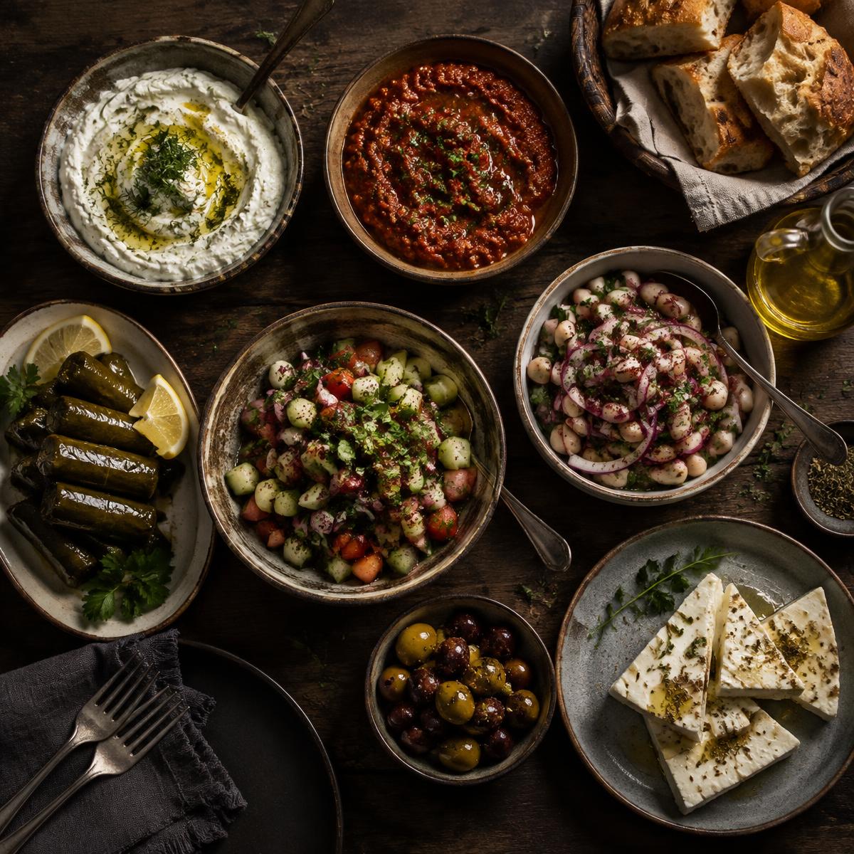 Meze ve salata çeşitleri